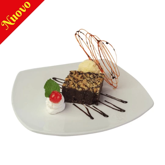 Brownie Nuez Con Helado